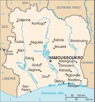 Costa do Marfim - FOTO/CRÉDITO: http://pt.wikipedia.org/wiki/Ficheiro:Mapa_C%C3%B4te_d%27Ivoire.png