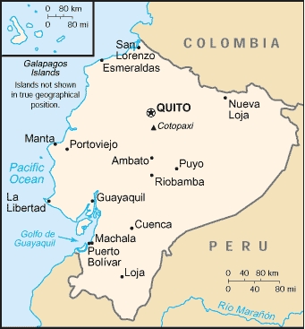 Mapa do Equador - CRDITO: http://pt.wikipedia.org/wiki/Ficheiro:Ec-map.png