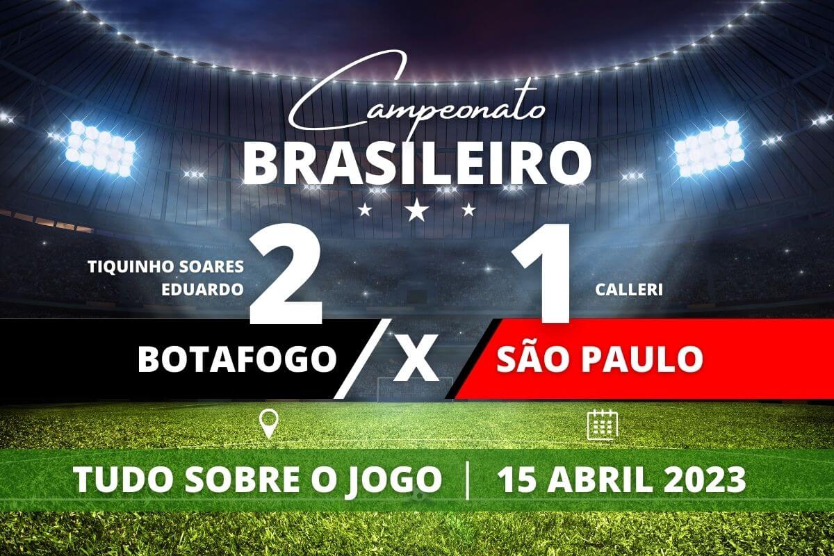 Resultado Botafogo 2 x 1 São Paulo - Fogão faz no fim do jogo e garante a vitória no Engenhão.