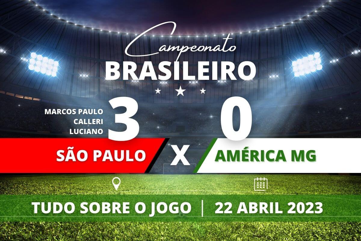 São Paulo 3 x 0 América MG - Estreia de Dorival Júnior e vitória do São Paulo em cima do América MG