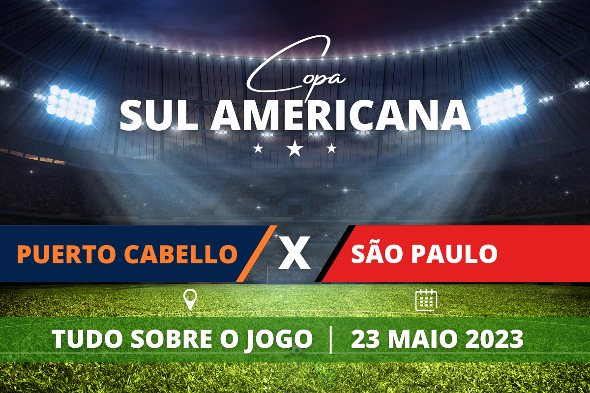 Puerto Cabello x São Paulo pela 4ª rodada da fase de grupos da Copa Sul Americana - Grupo G. Saiba tudo sobre o jogo: prováveis escalações, onde assistir, horário e venda de ingressos.
