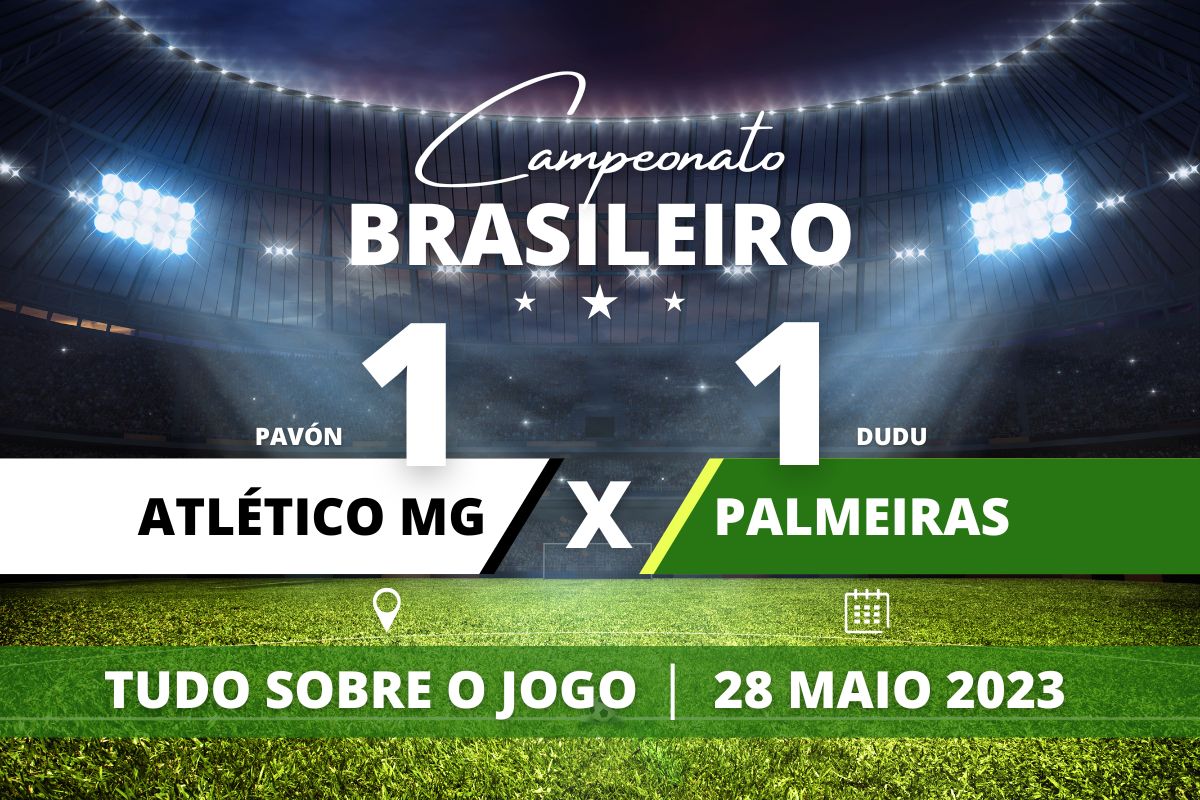Atlético MG 1 x 1 Palmeiras - No Mineirão, com direito a golaço de bicicleta do Rony anulado pelo VAR, Atlético MG e Palmeiras terminam no empate com apenas 1 gol de cada lado pela oitava rodada do Campeonato Brasileiro.