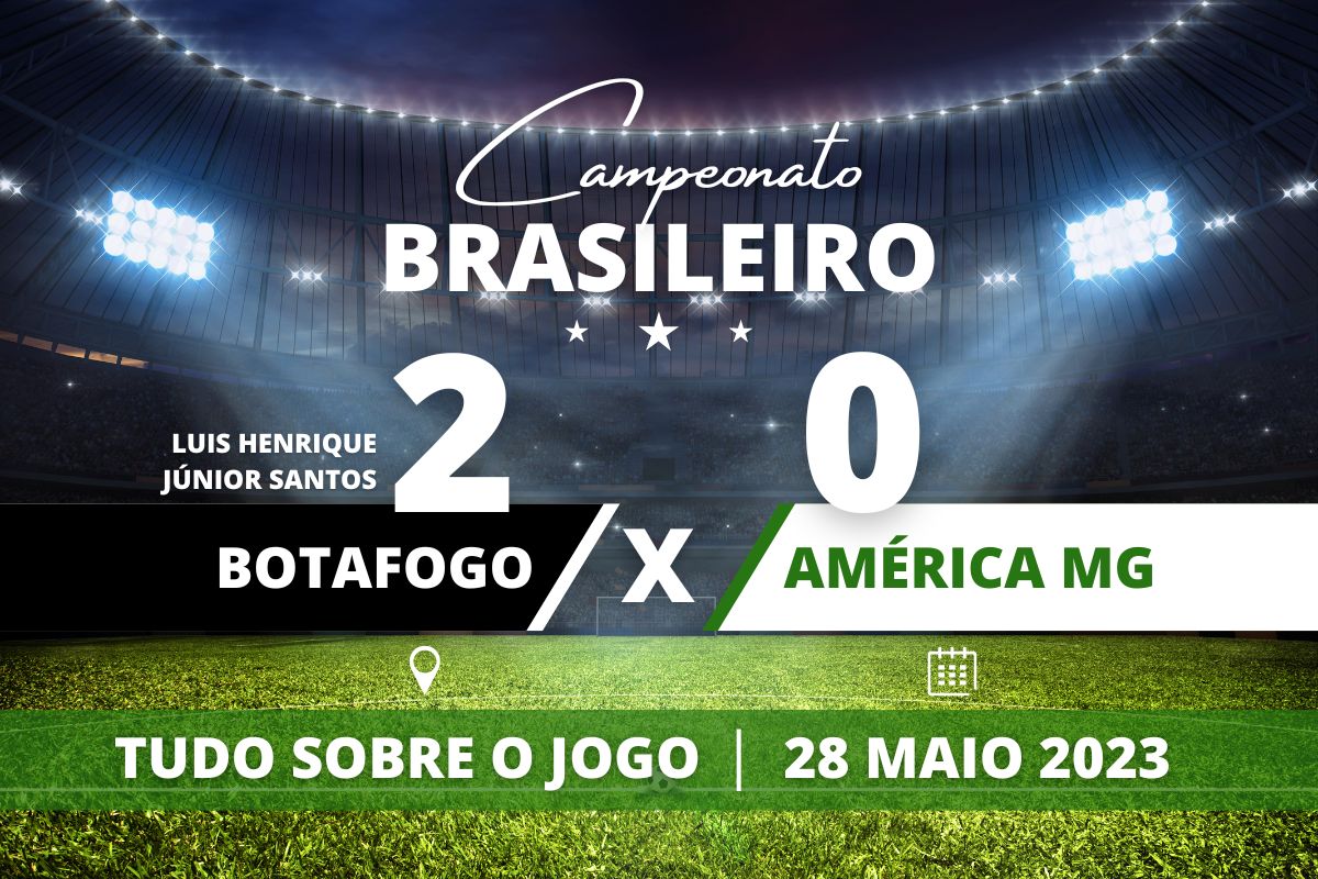 Botafogo 2 x 0 América MG - No Engenhão, Botafogo vence o América MG, garante mais três pontos e se isola na liderança do Campeonato Brasileiro, em jogo válido pela oitava rodada do campeonato.