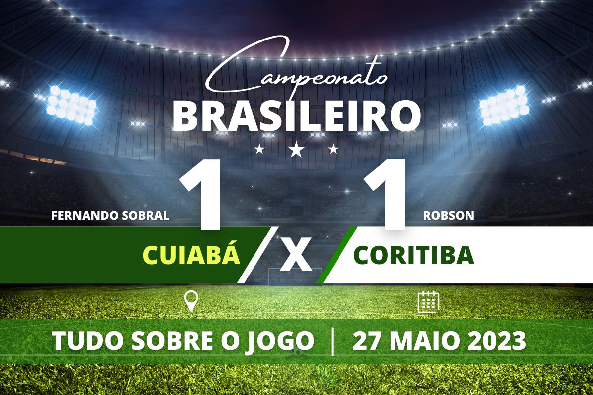 Cuiabá 1 x 1 Coritiba - Na Arena Pantanal, Cuiabá sai na frente logo no início do jogo mas Coritiba deixa tudo igual e jogo termina no 1 a 1. Resultado não favorece a classificação dos times na tabela do Campeonato Brasileiro.