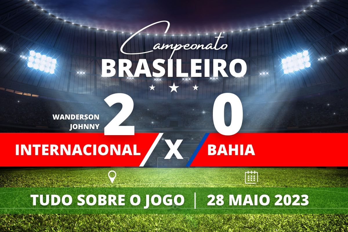 Internacional 2 x 0 Bahia - No Beira Rio, quebrando o jejum Colorado marca aos 53' do segundo tempo e crava vitória em cima do Bahia que permanece na lanterna para o Z-4.