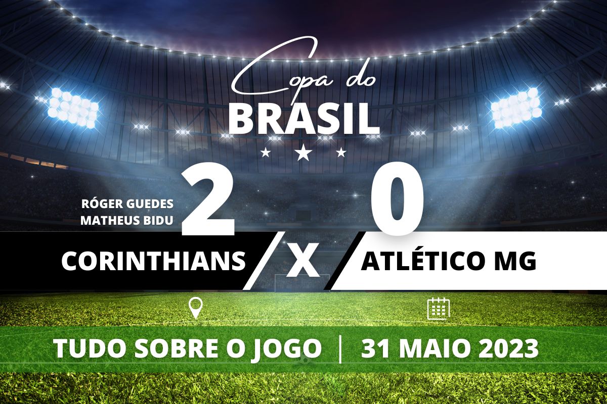 Corinthians 2 x 0 Atlético MG - Em casa, Timão vence e iguala placar do jogo de ida levando o jogo para a disputa de pênaltis, e após ser superior consegue passar de fase e eliminar o Atlético MG que marcou apenas 1 gol das penalidades em jogo de volta válido pela oitavas de final da Copa do Brasil.