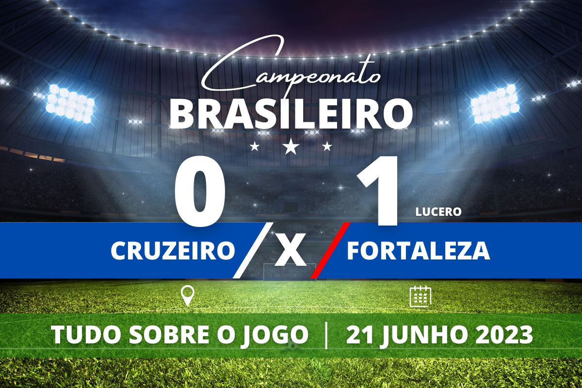 Cruzeiro 0 x 1 Fortaleza - No Mineirão, Fortaleza vence o Cruzeiro com gol de Lucero aos 34' do 2° tempo, em jogo válido pela 11° rodada do Campeonato Brasileiro.