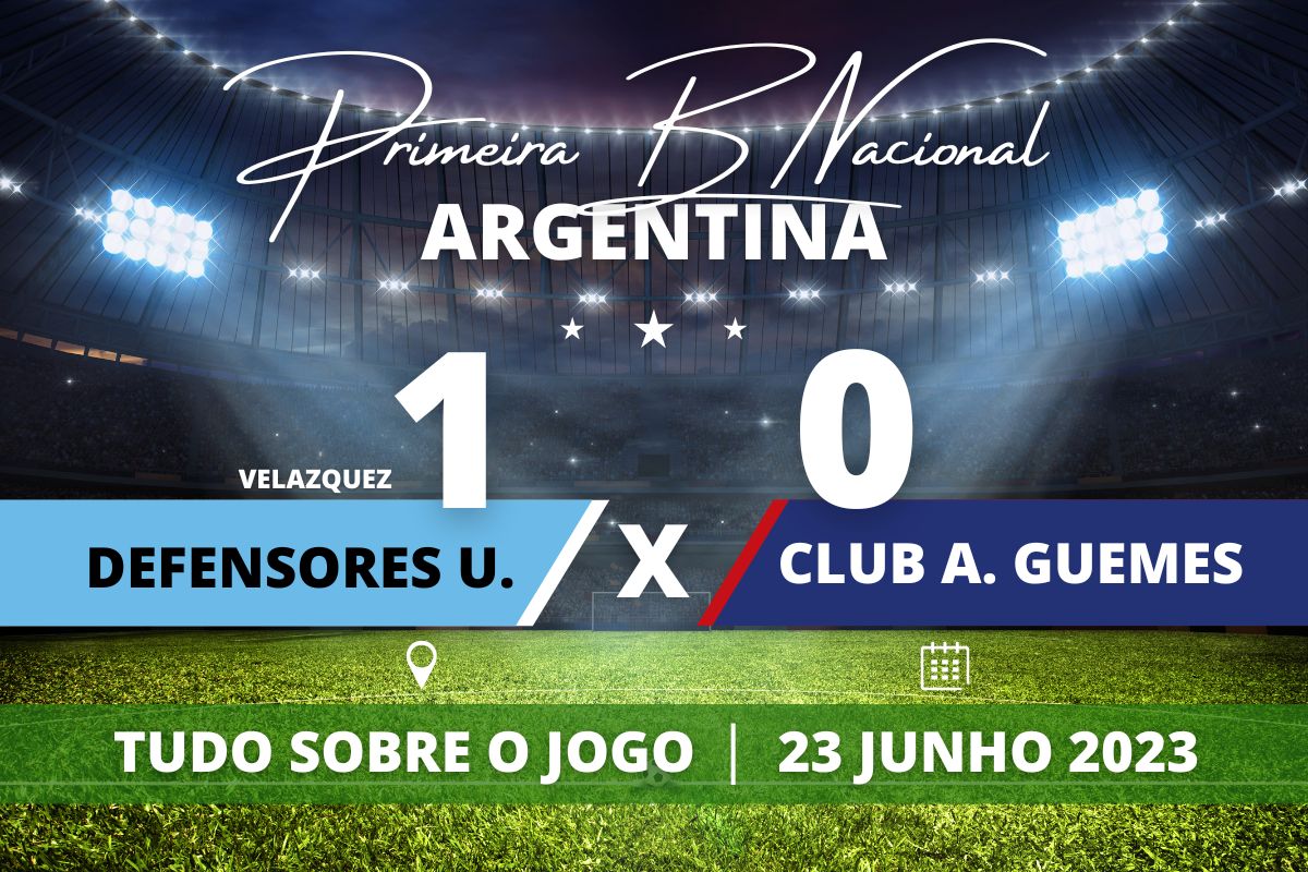 Defensores Unidos 1 x 0 Club A. Guemes - Jogo válido pela 22° rodada da Primeira B Nacional Argentina - 2° divisão.