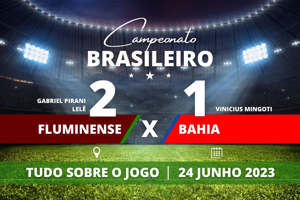 Fluminense 2 x 1 Bahia - No Maracanã, Fluminense sai atrás no placar e tem expulsão, mas logo nos primeiros minutos do 2° tempo vira e garante vitória contra o Bahia. Resultado leva o time tricolor a dormir na terceira posição da tabela e o Bahia segue com 12 pontos na 15° posição.