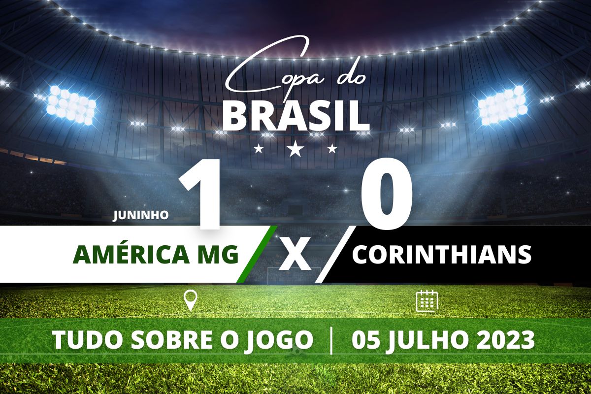 América MG 1 x 0 Corinthians - No Independência, América MG vence o Corinthians com gol de Juninho e tem vantagem com empate no jogo de volta para se classificar na semifinal das Copa do Brasil.