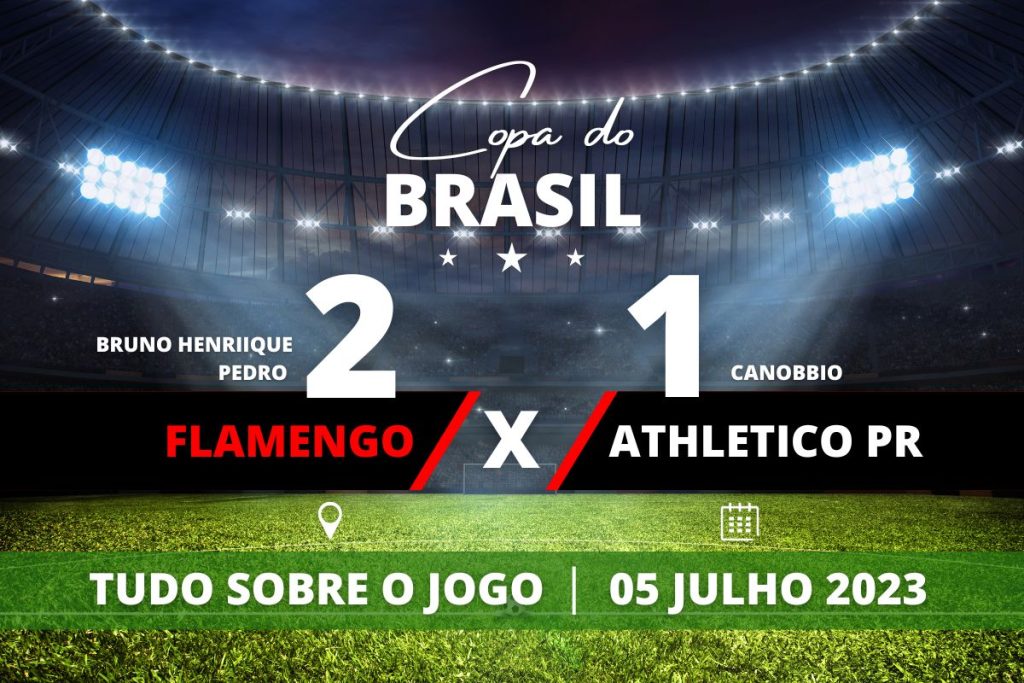 Flamengo 2 x 1 Athletico PR - No Maracanã, Flamengo vira o jogo com gol de Bruno Henrique e ganha do Athletico PR por 2 a 1 em partida de ida das Quartas de Final da Copa do Brasil.
