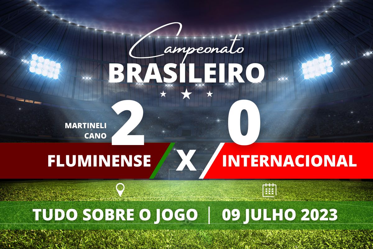 Fluminense 2 x 0 Internacional - No Maracanã, Fluminense que teve uma semana agitada com o Técnico Fernando Diniz assumindo também a Seleção, venceu por 2 a 0 o Inter com gols de Cano e Martinelli em partida válida pela 14° partida do Campeonato Brasileiro.