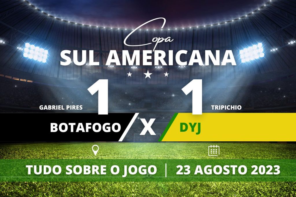 Botafogo 1 x 1 Defensa y Justicia - No Engenhão, Botafogo sai na frente com gol de Gabriel Pires mas Tripichio aproveita falha de Gatito e marca garantindo empate no jogo de ida das Quartas de Final da Copa Sul Americana 2023.