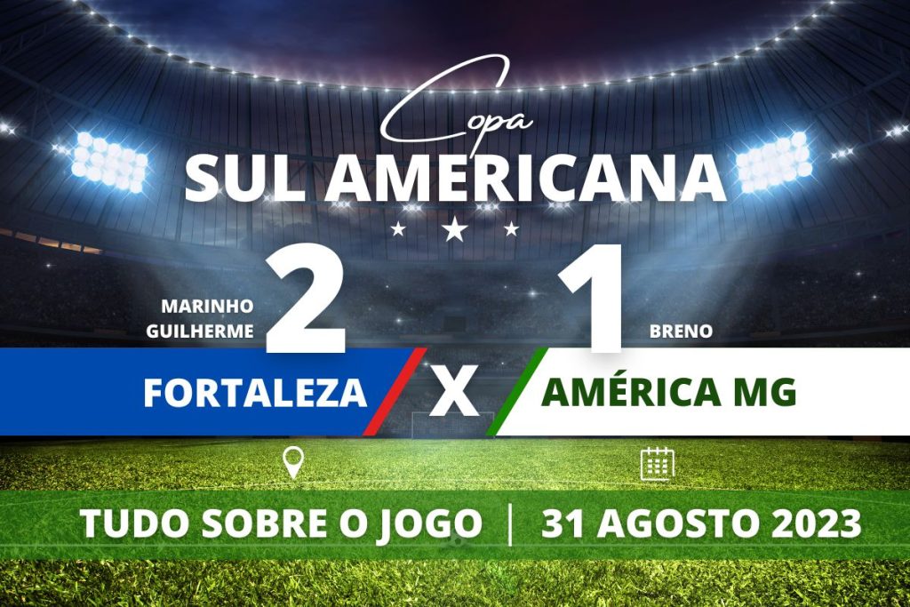 Fortaleza 2 x 1 América MG - No Castelão, Fortaleza confirma a vaga à semifinal da Sul Americana ao vencer o América MG, também, no jogo de volta. É a primeira vez que um clube nordestino chega lá.