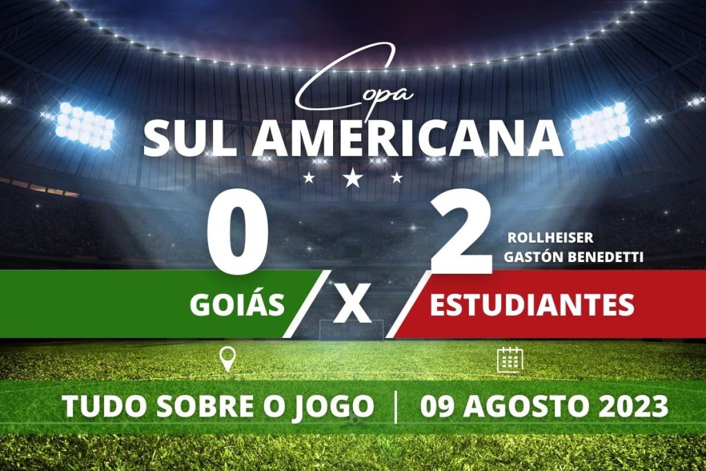 Goiás 0 x 2 Estudiantes - Em casa, Goiás é eliminado da Copa Sul Americana após perder também o jogo de volta das Oitavas de Final para o Estudiantes que marcou, pelo placar agregado, cinco gols contra nenhum do Verdão, e, classificado, enfrentará o Corinthians na próxima etapa.