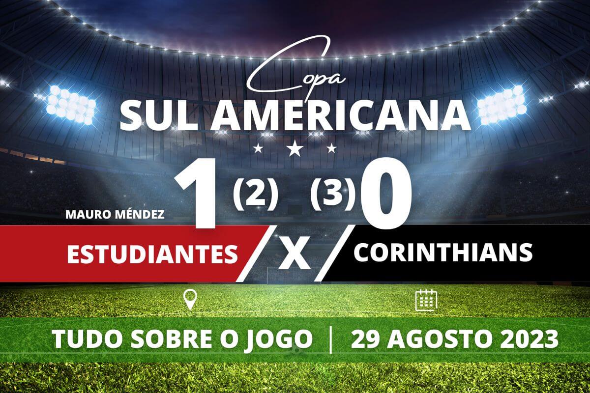 Estudiantes 1 x 0 Corinthians - Timão consegue levar o jogo para os penaltis após sofrer 4 bolas na trave e nos penaltis a trave novamente salvou o Corinthians que se classifica para a semifinal da Sul Americana