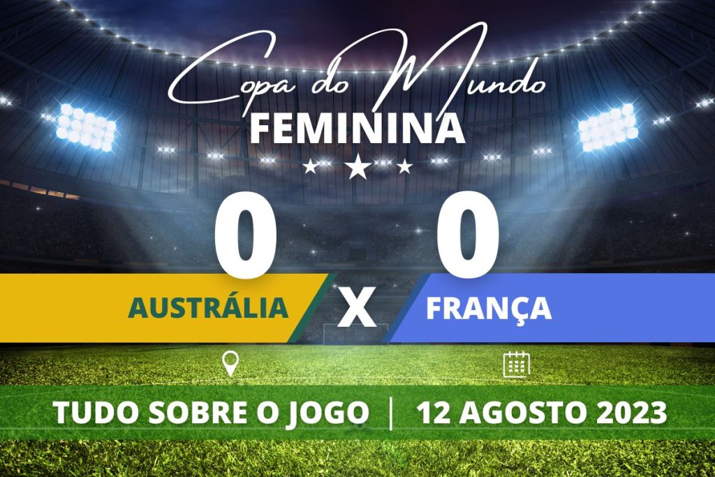 Austrália 0 x 0 França - Após empate no tempo normal e prorrogação, as australianas, Seleção anfitriã, vencem a França nos pênaltis e vai às Semifinais em classificação histórica na Copado Mundo Feminina.