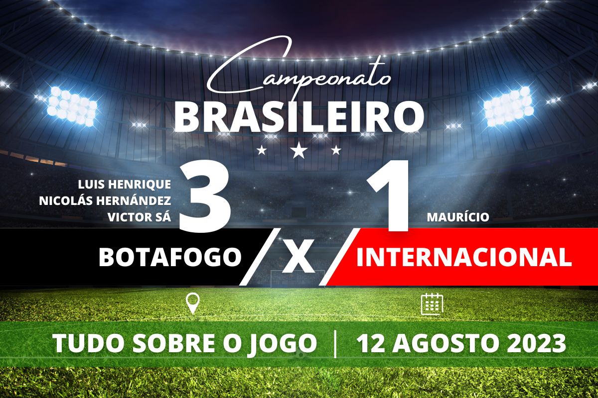 Botafogo 3 x 1 Internacional - No Engenhão, Botafogo vira o jogo em menos de cinco minutos com gol de Victor Sá e um contra de Nicolás Hernández que havia acabado de entrar na partida, chega ao terciro gol com Luis Henrique e ganha o Internacional chegando a 16 pontos de vantagem do segundo colocado na tabela. Partida válida pela 19° rodada do Campeonato Brasileiro.