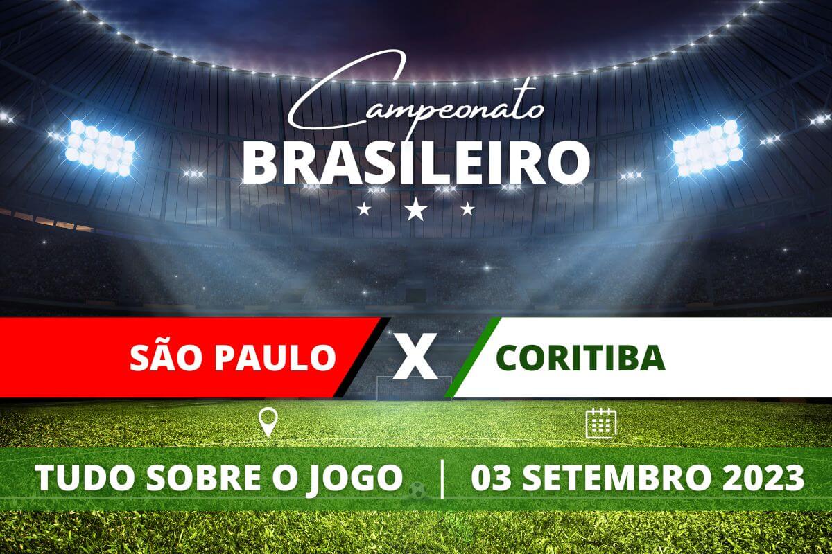 São Paulo x Coritiba pela 22ª rodada do Campeonato Brasileiro. Saiba tudo sobre o jogo: escalações prováveis, onde assistir, horário e venda de ingressos