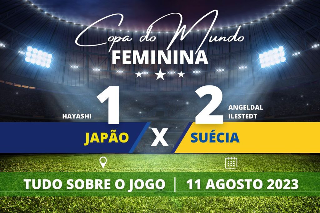 Japão 1 x 2 Suécia - Japonesas veem fim do sonho do Bi campeonato ao serem eliminadas pela Suécia, em partida dramática das quartas de final da Copa do Mundo Feminina.