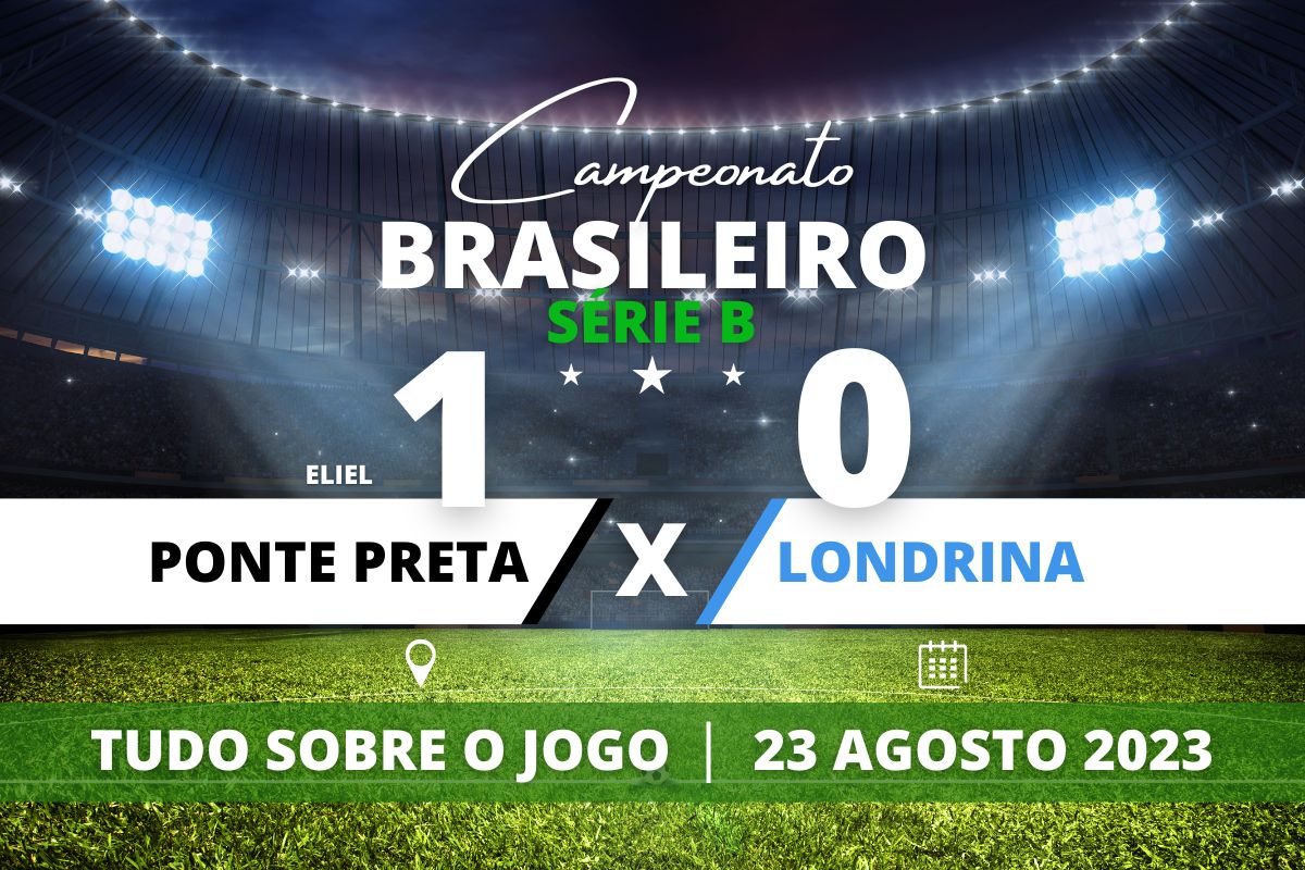 Ponte Preta 1 x 0 Londrina - Ponte Preta marca com Eliel logo no início da partida e garante vitória em cima do Londrina que teve gol anulado pelo VAR em partida válida pela 25° rodada do Campeonato Brasileiro Série B.