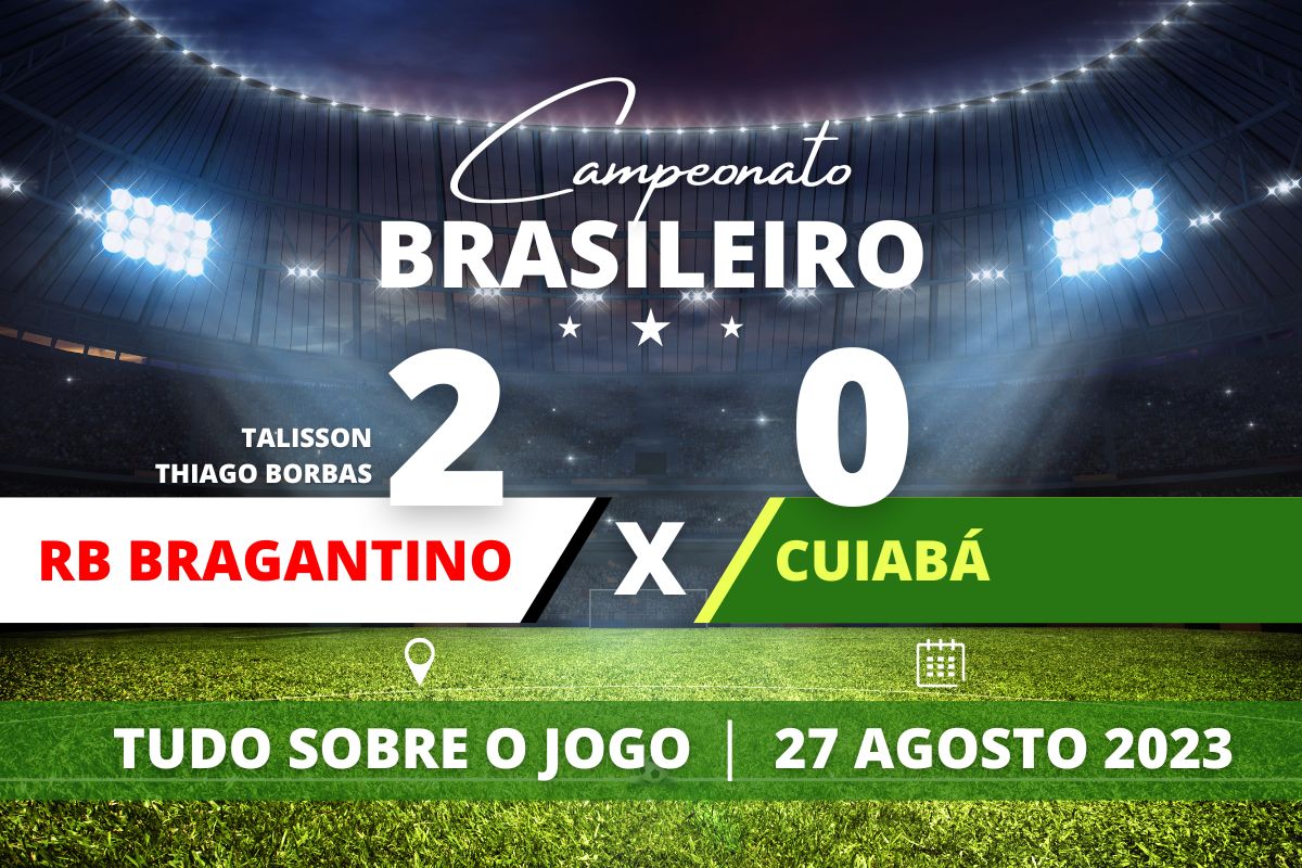 Red Bull Bragantino 2 x 0 Cuiabá - Em casa, Bragantino chega momentaneamente ao G-4 após vencer por 2 a 0 o Dourado que, por outro lado, teve a sua terceira derrota consecutiva no campeonato. Partida válida pela 21° rodada do Brasileirão.