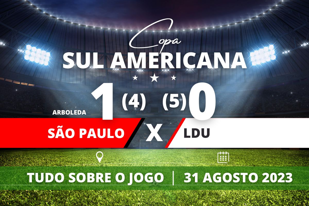 São Paulo 1 x 0 LDU - No Morumbi, a LDU elimina o São Paulo e passa às semifinais da Copa Sul Americana. Tricolar, com um jogador a mais, vence no tempo normal por 1 a 0 com gol de Arboleda e leva partida aos pênaltis, mas o meia colombiano James Rodríguez bate pra fora e o time cai nas quartas de final.