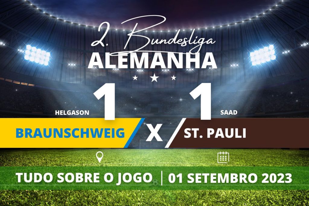Braunschweig 1 x 1 St. Pauli - Em partida válida pela 5° rodada da 2. Bundesliga da Alemanha.