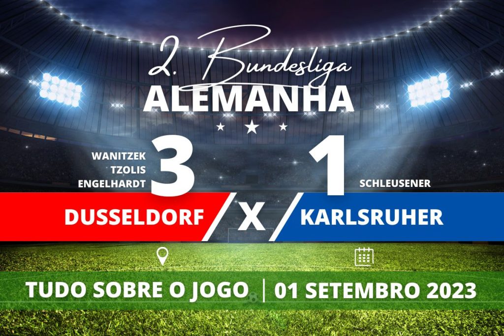Dusseldorf 3 x 1 Karlsruher - Em partida válida pela 5° rodada da 2. Bundesliga da Alemanha.
