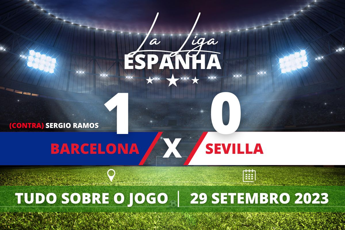 Com gol contra de Sergio Ramos, Barcelona vence Sevilla e assume a  liderança do Campeonato Espanhol