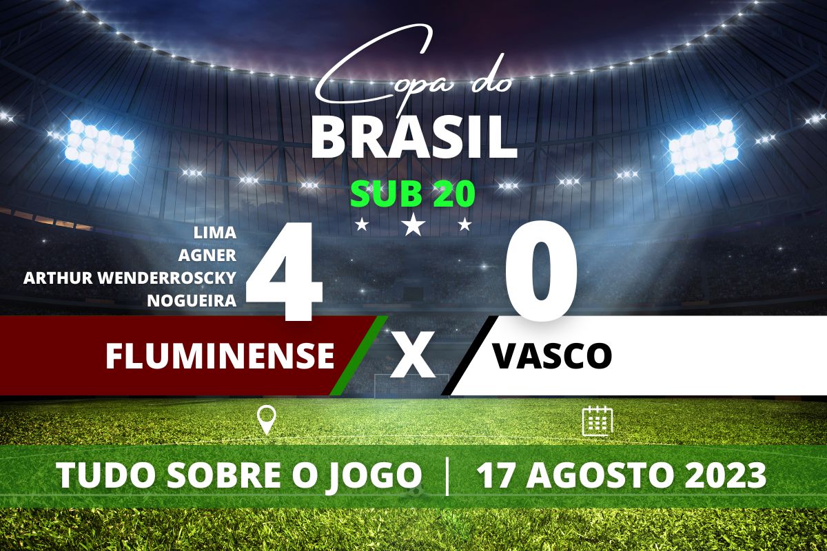 Fluminense 4 x 0 Vasco - Partida válida pelas Oitavas de Final da Copa do Brasil Sub-20.