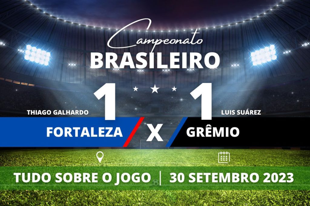 Fortaleza 1 x 1 Grêmio - Na Arena Castelão, Fortaleza e Grêmio empatam no 1 a1 em partida válida pela 25° rodada do Campeonato Brasileiro e se movimentam na tabela.