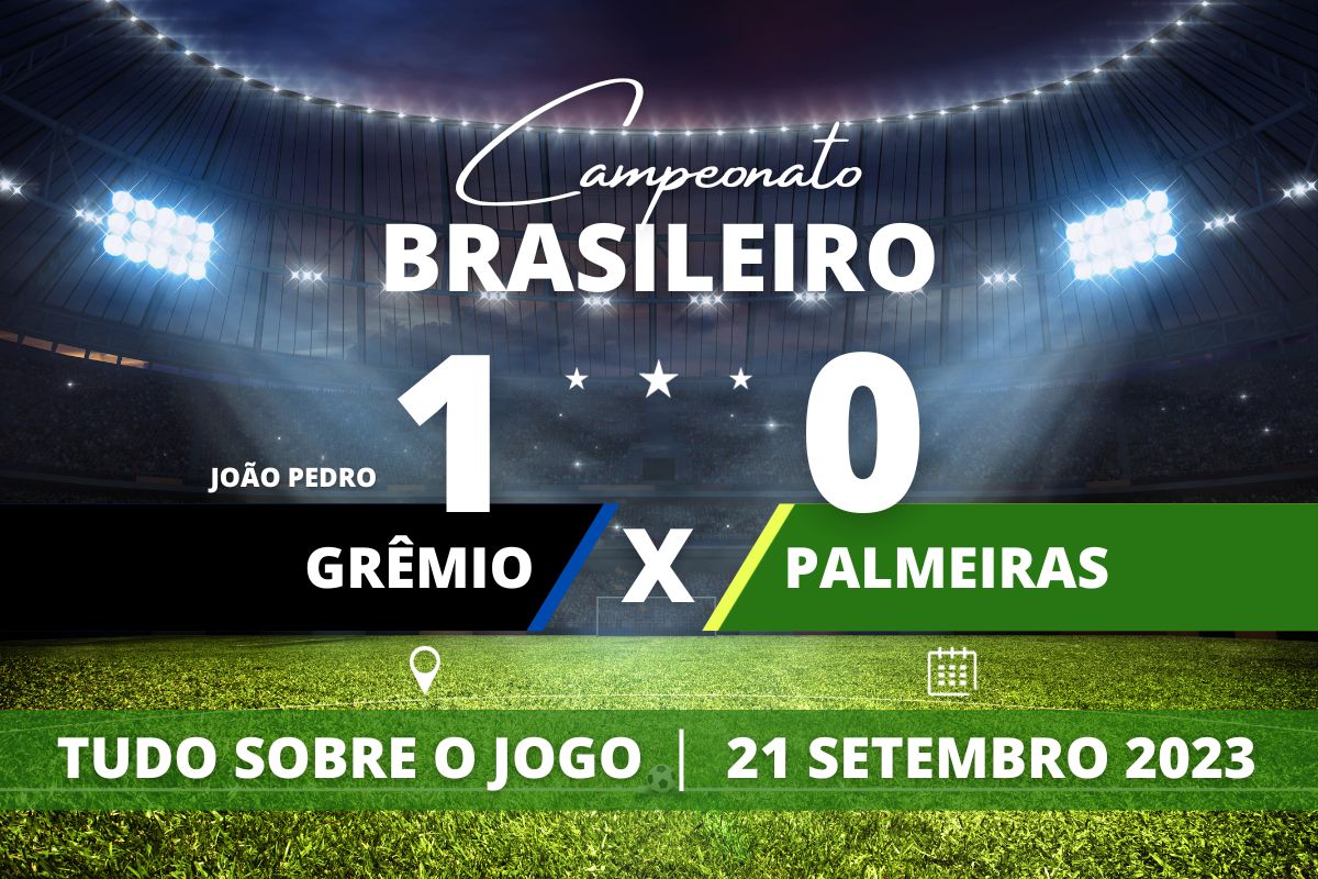 Grêmio 1 x 0 Palmeiras - Em casa, Grêmio desbanca o Palmeiras com gol de João Pedro no início da partida e quebra invencibilidade do Verdão de cinco vitórias seguidas contra o tricolor que ainda não havia derrotado o técnico Abel Ferreira em seis encontros entre as equipes. Com o resultado, Grêmio reassume a terceira posição e fica apenas um ponto atrás do Palmeiras em partida válida pela 24° rodada do Campeonato Brasileiro.