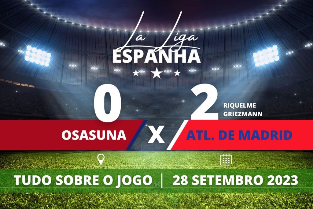 Osasuna 0 x 2 Atlético de Madrid - Partida válida pela 7° rodada da La Liga Espanhola 2023/24.