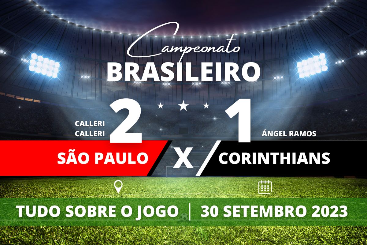 São Paulo 2 x 1 Corinthians - Em casa, São Paulo vira com dois gols de Calleri e vence por 2 a 1 o Corinthians que marcou com Ángel Ramos logo no início da partida, válida pela 25° rodada do Campeonato Brasileiro.