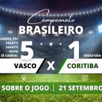 No reencontro de sua torcida com São Januário, Vasco tem noite de festa e vence com direito a goleada o Coritiba por 5 a 1 e fica a dios pontos de sair do Z-4.