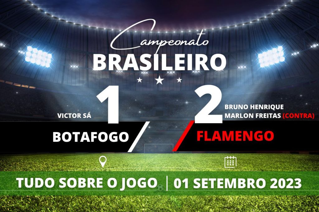 Botafogo 1 x 2 Flamengo - No Engenhão, Flamengo abre com gol contra de Marlon Freitas, sede empate para o Botafogo ainda no primeiro tempo mas chega no segundo gol com Bruno Henrique e tira sequência de vitórias do Botafogo no Nilton Santos. Caiu no tapetin!