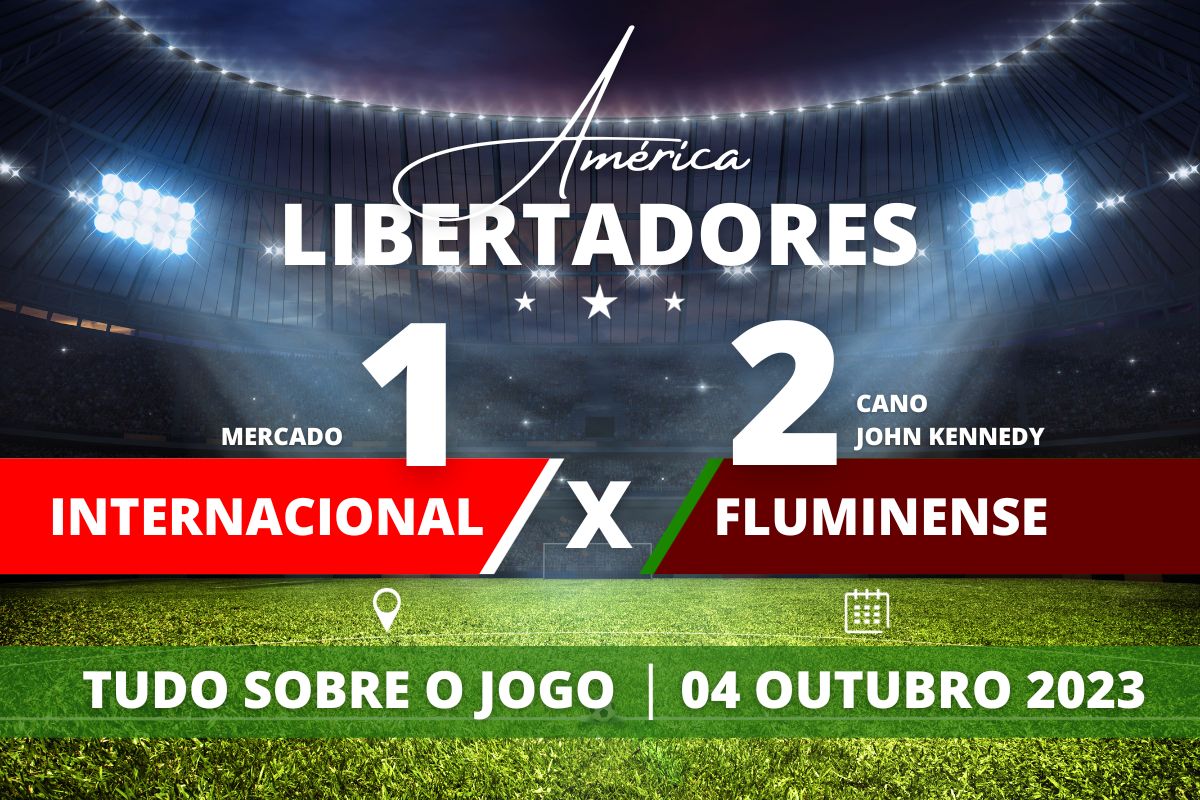 Internacional 1 x 2 Fluminense - Vira, vira, virou! No Beira-Rio, Fluminense vira o jogo com boa troca de passes e gols de John Kennedy e Cano em menos de 6 minutos já no final da partida contra o Internacional e garante classificação para Final da Conmebol Libertadores 2023.