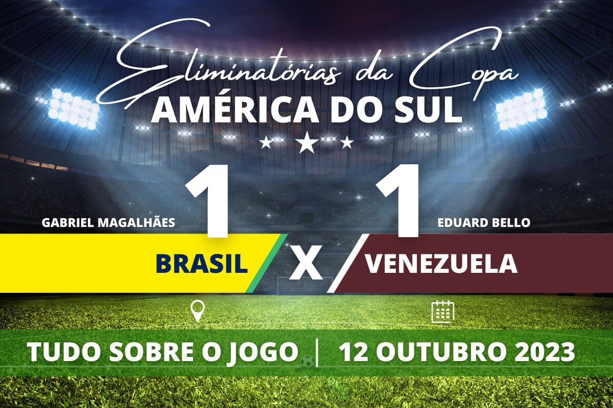 Brasil 1 x 1 Venezuela - Brasil erra muitos lances, além de diminiuir o ritmo no segundo tempo e acaba vendo a Venezuela empatar no final do jogo com um golaço.