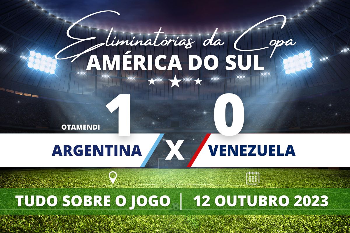 Argentina 1 x 0 Paraguai - Em casa, Argntina marca com Otamendi logo no início da partida e vence o Paraguai em partida válida pela terceira rodada das Eliminatórias da Copa - América do Sul.