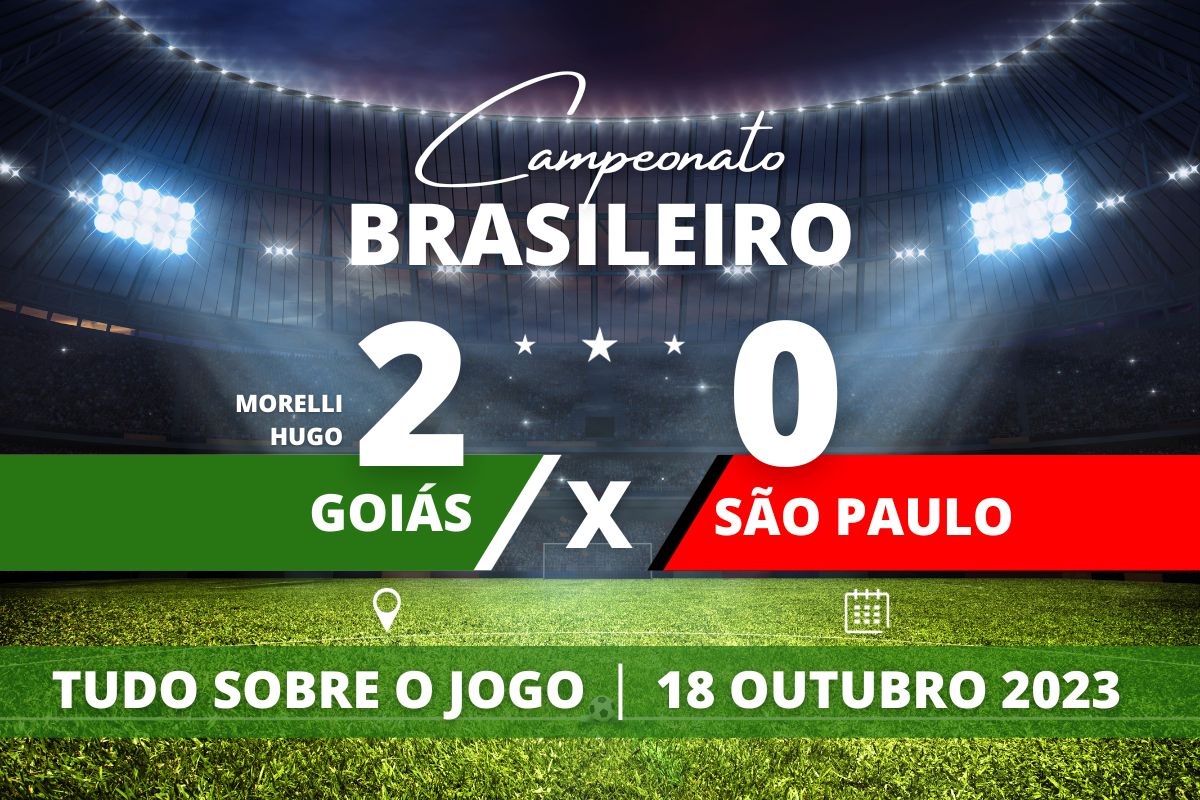 Goiás 2 x 0 São Paulo - Em casa, Goiás vence o São Pulo mas não consegue deixar a zona de rebaixamento, após vitória do Gigante da Colina também na noite desta quarta-feira, em partida válida pela 27° rodada do Campeonato Brasileiro.