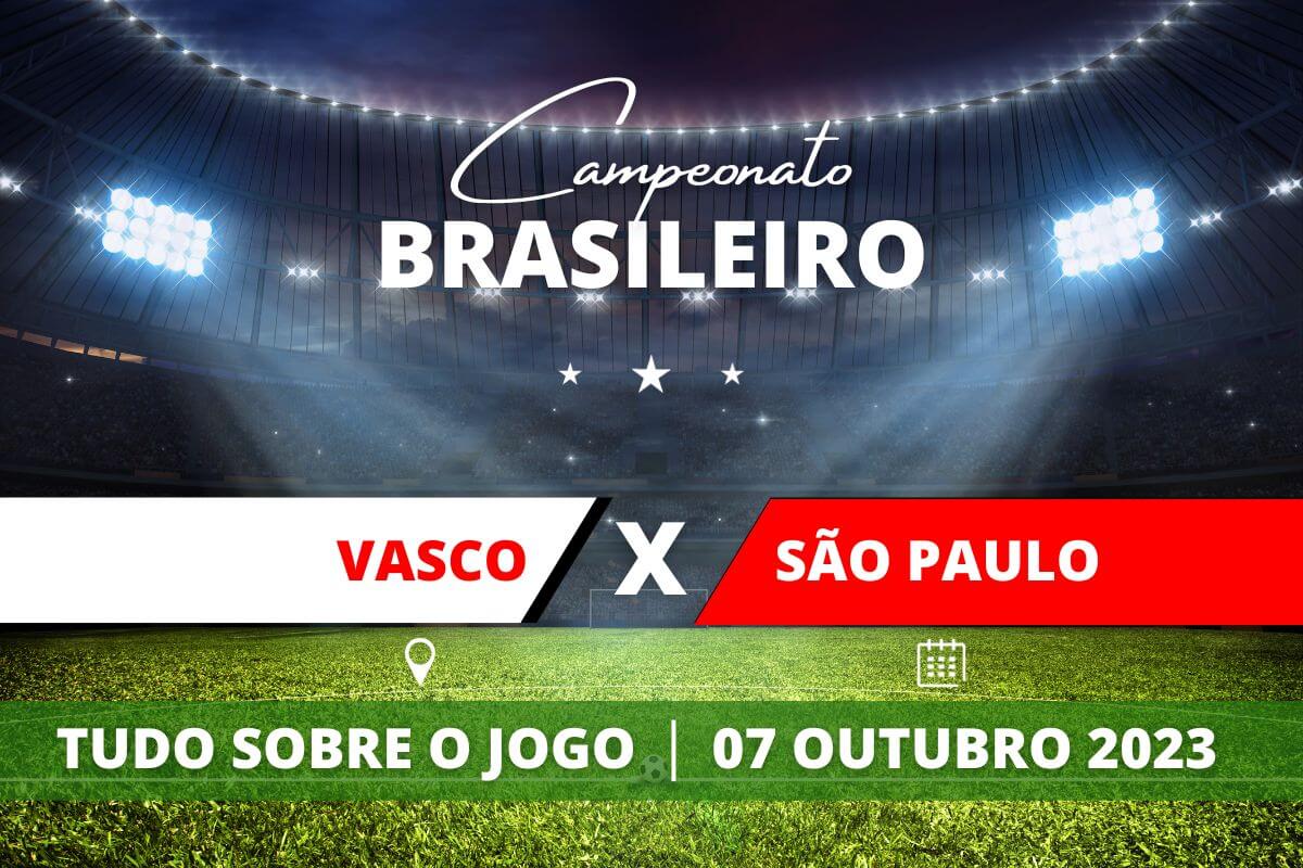 Vasco x São Paulo pela 26ª rodada do Campeonato Brasileiro. Saiba tudo sobre o jogo: escalações prováveis, onde assistir, horário e venda de ingressos