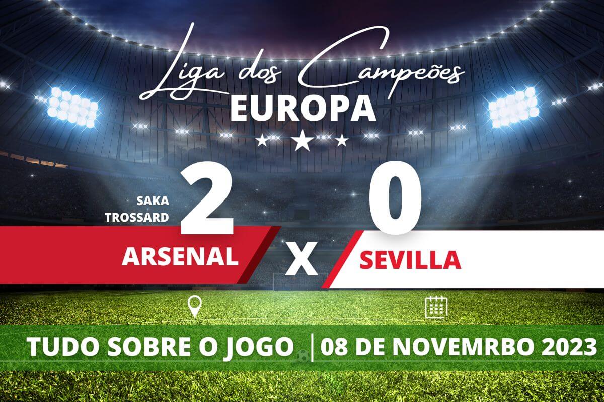 Arsenal 2 x 0 Sevilla - Pela Liga dos Campeões da Europa - 4ª Rodada da Fase de Grupos