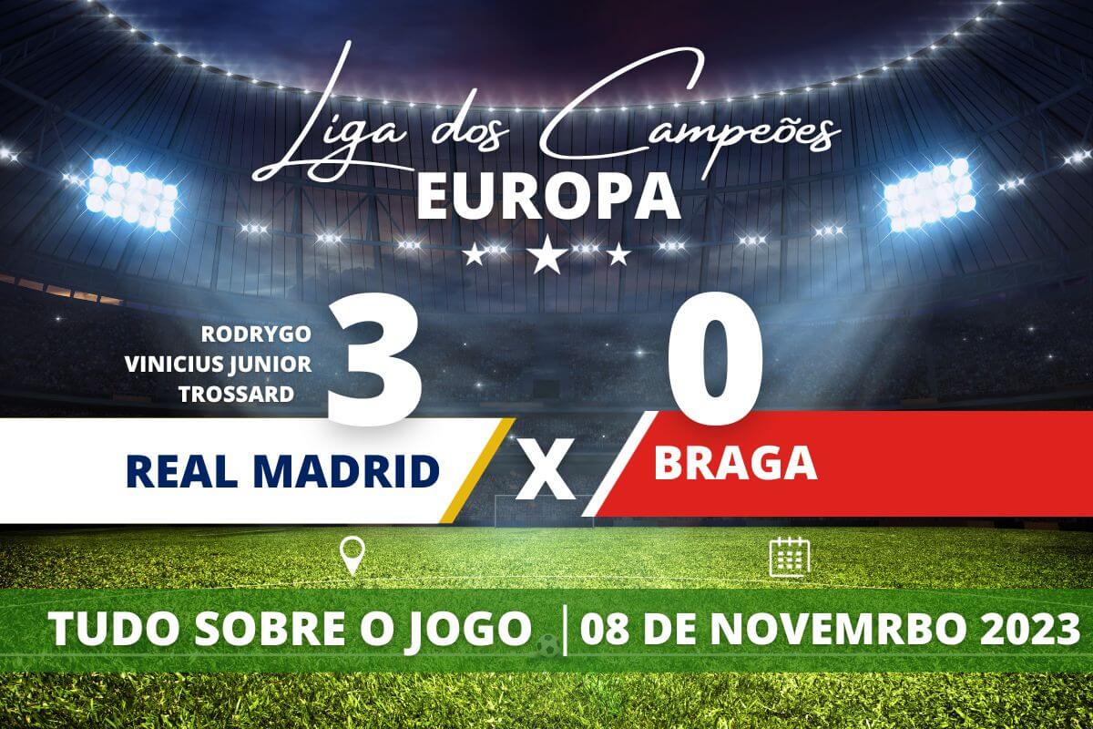 Real Madrid 3 x 0 Braga - Pela Liga dos Campeões da Europa - 4ª Rodada da Fase de Grupos