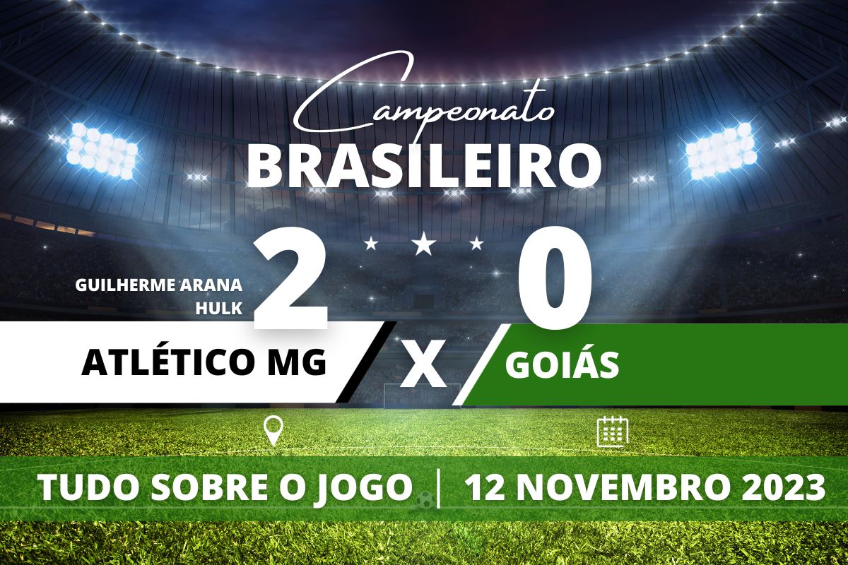 Atlético MG 2 x 0 Goiás - Na Arena MRV, Atlético MG vence o Goiás e encosta no G-4 ao assumir a 5° posição da tabela em partida válida pela 34° rodada do Campeonato Brasileiro.