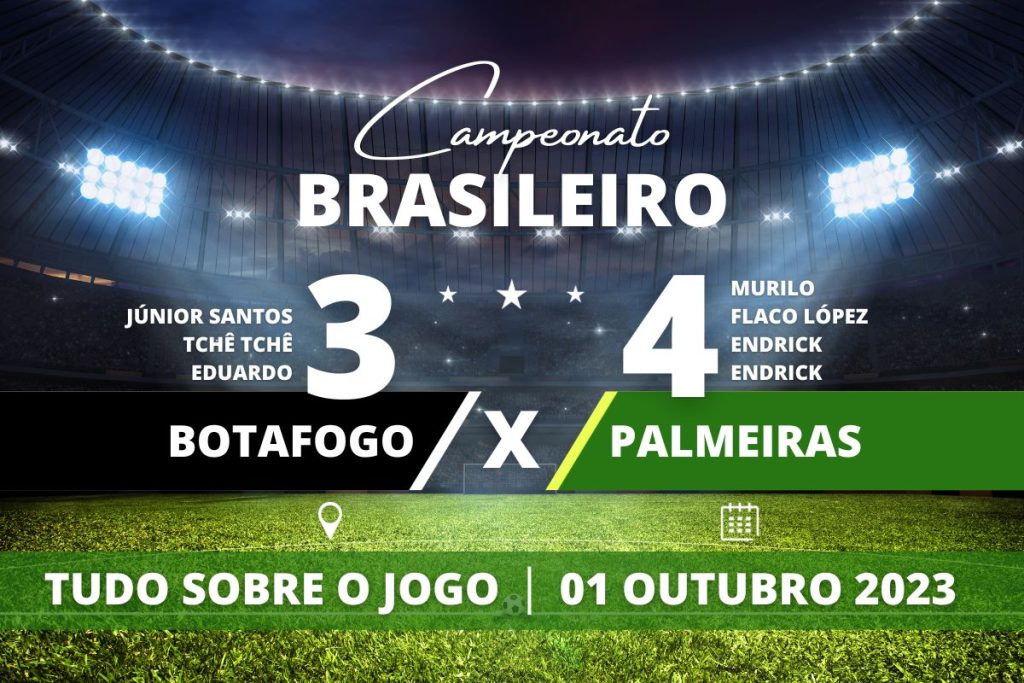Botafogo 3 x 4 Palmeiras - No Nilton Saltons, Palmeiras era amassado pelo Botafogo, que vencia por 3 a 0 no primeiro tempo, mas deu aula de futebol no segundo, levou a partida emocionante com virada histórica já nos acréscimos e garantiu sua permanência na vice liderança do campeonato e diminuiu a diferença para apenas 3 pontos do Líder.
