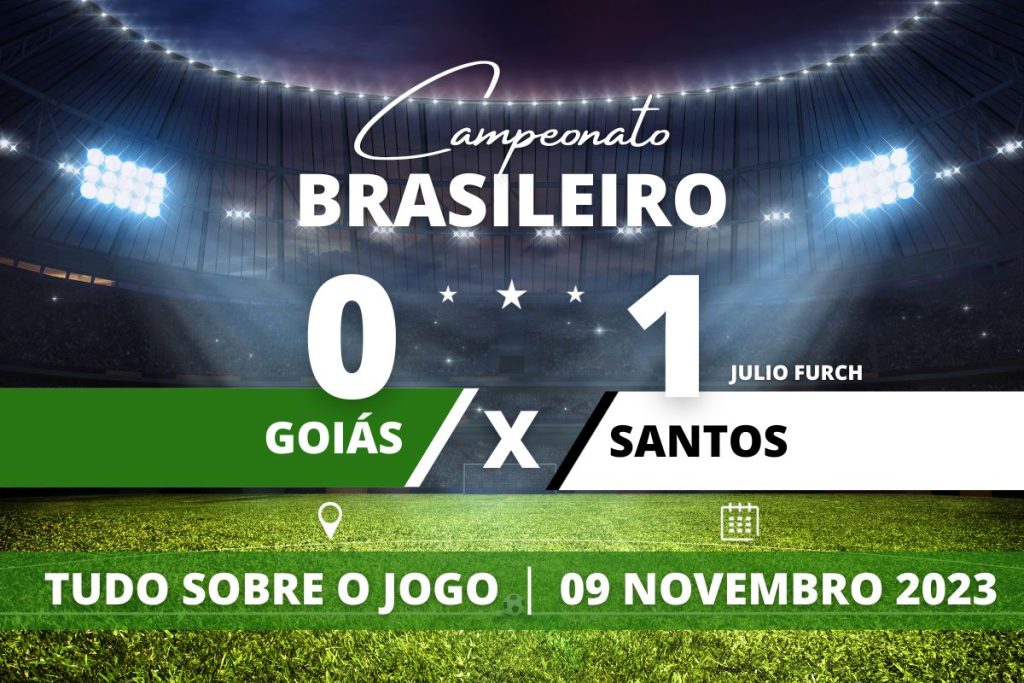 Goiás 0 x 1 Santos - No Hailé Pinhiero, Santos marca com Julio Furch já no final do segundo tempo, ganha do Goiás e se afasta mais da zona de rebaixamento do Campeonato Brasileiro.