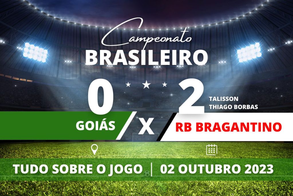 Goiás 0 x 2 Red Bull Bragantino - No Hailé Pinheiro, Bragantino marca 2 e vence os donos da casa na noite desta quinta feira em jogo válido pela 31° rodada do Campeonato Brasileiro, se mantendo em 3° na tabela.
