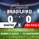 Santos 0 x 0 São Paulo - Na Vila Belmiro, Santos e São Paulo empatam sem gols e veem posição cair na tabela em partida válida pela 34° rodada do Campeonato Brasileiro.