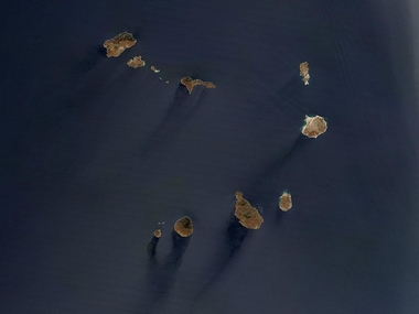 Imagem via satlite do Arquiplago de Cabo Verde - FOTO/CRDITO: http://pt.wikipedia.org/wiki/Ficheiro:Cape_Verde_islands_resized.jpg